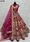 2577b & 2577c By Anjani Art Velvet Fancy Dori Work Sequins Embroidery Work Bridal Lahenga Choli Wholesalers In Delhi